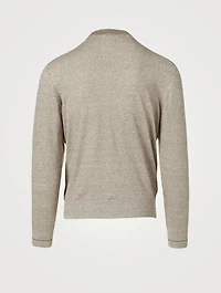 Linen And Cotton Crewneck Top