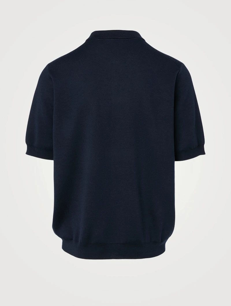 Wool, Silk And Cashmere Polo Shirt