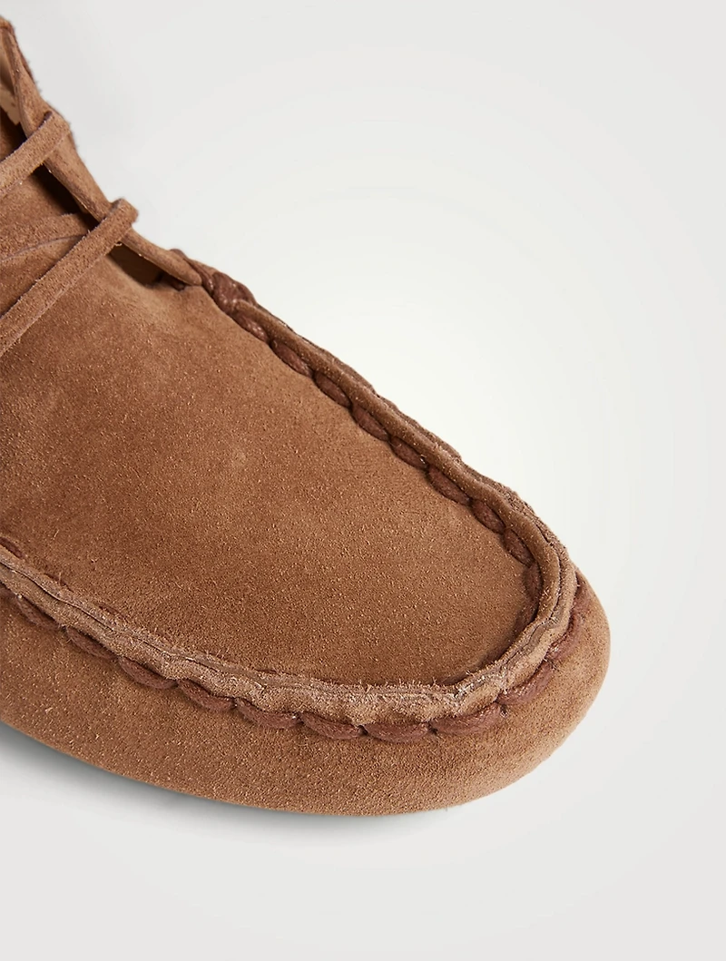 Fringe Gommino Suede Moccasins