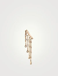 18K Rose Gold Ear Cuff With Diamonds