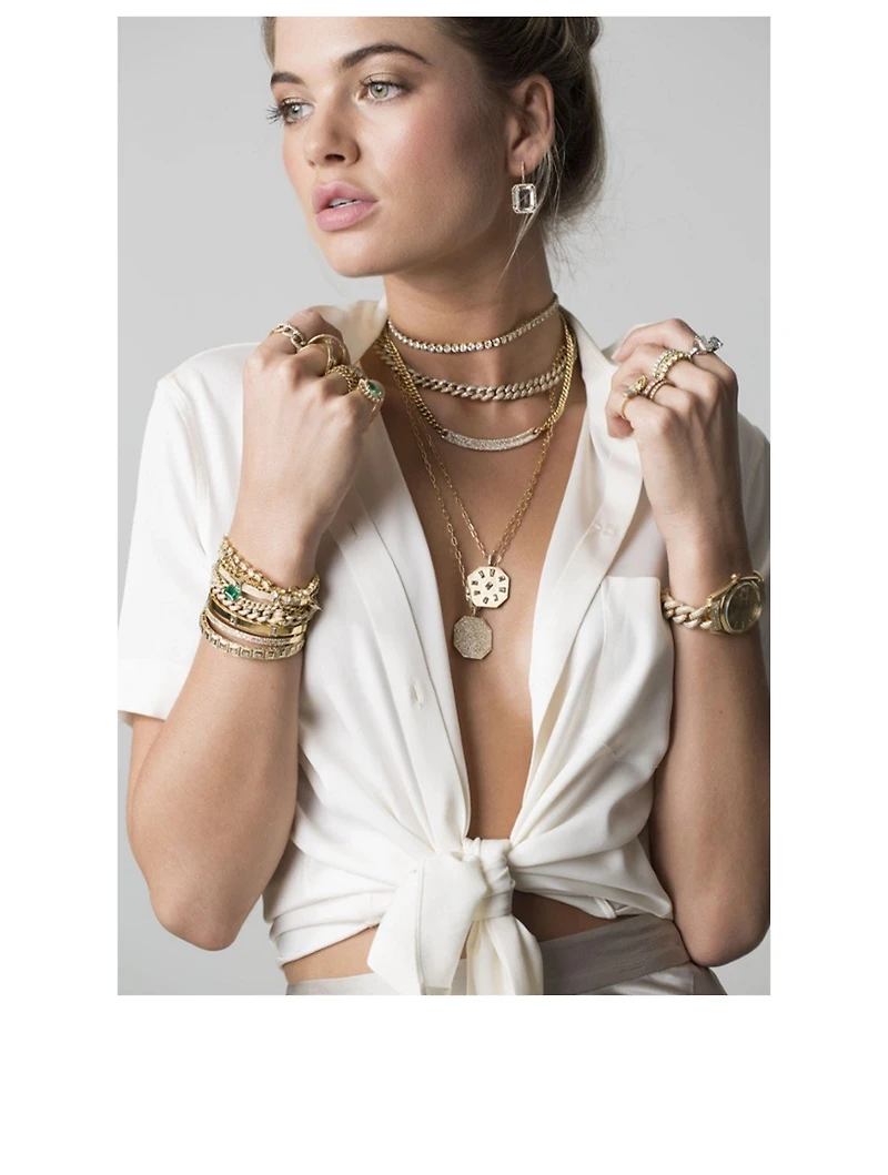 18K Gold White Topaz Portrait Earrings With Diamonds