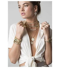 18K Gold White Topaz Portrait Earrings With Diamonds