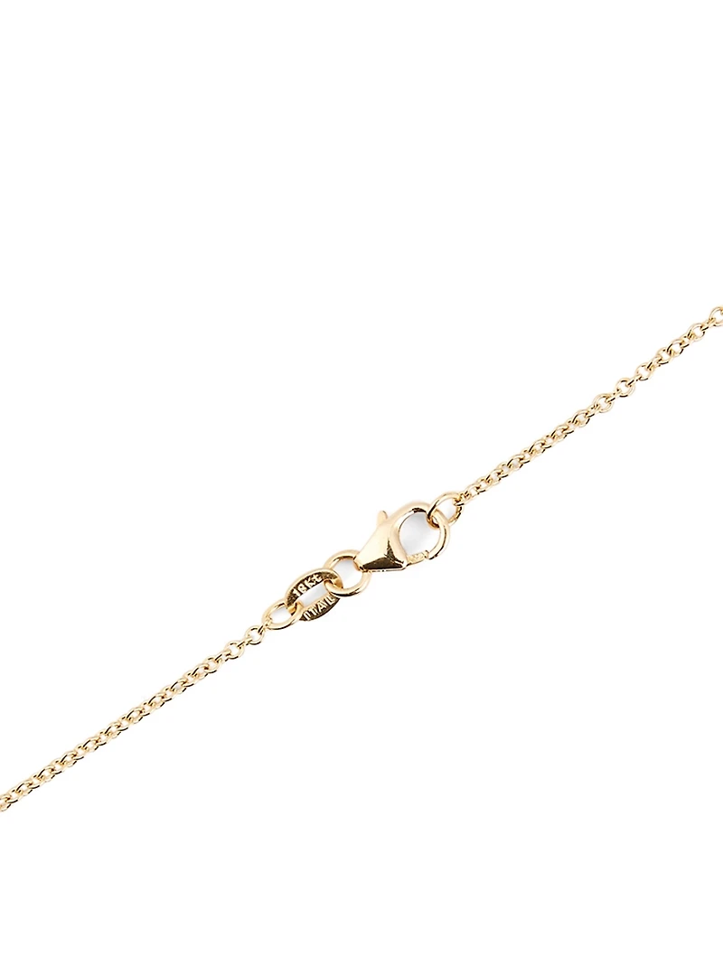 18K Gold Emerald Pendant Necklace With Diamond