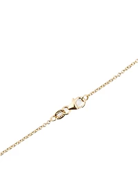 18K Gold Emerald Pendant Necklace With Diamond