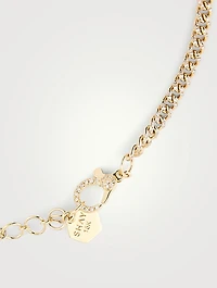 Baby Link 18K Gold Choker Necklace With Pavé Diamonds