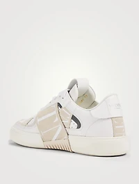 VL7N Leather Sneakers With Canvas Bands