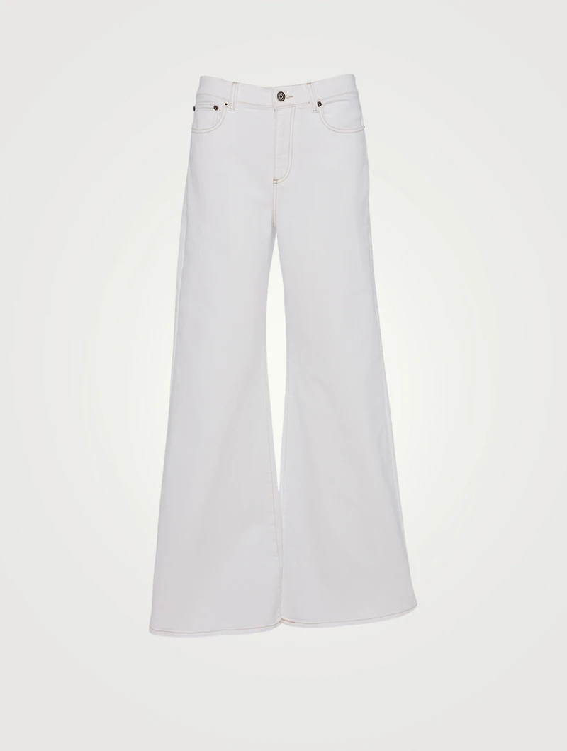 Cotton Stretch Flared Jeans