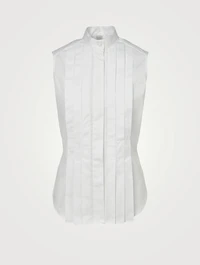 Pleated Sleeveless Shirt