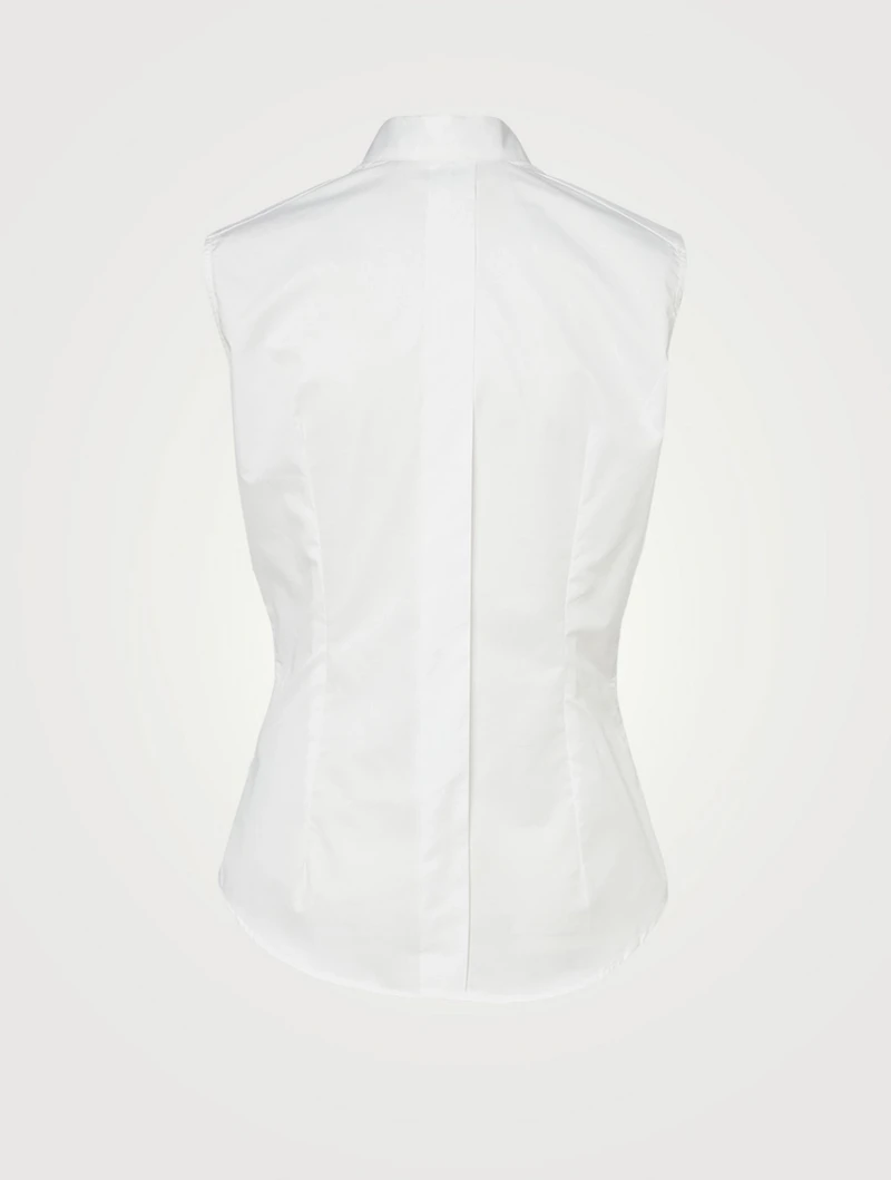 Pleated Sleeveless Shirt