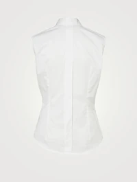 Pleated Sleeveless Shirt