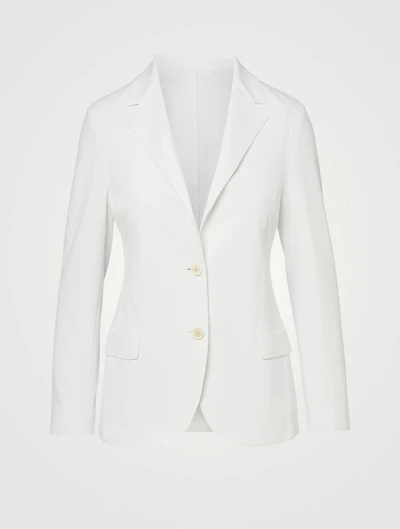 Cotton-Blend Knit Blazer