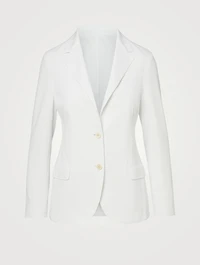 Cotton-Blend Knit Blazer