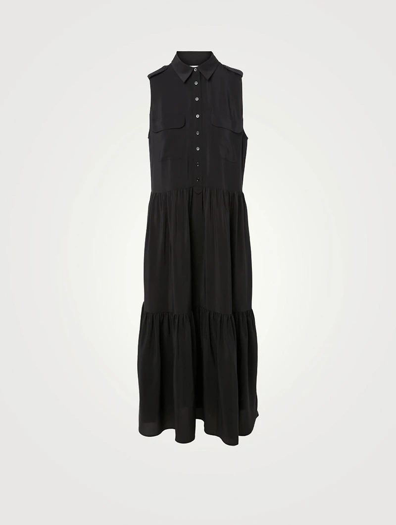 Allix Silk Sleeveless Long Dress