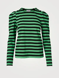 Cotton Jersey T-Shirt Striped Print