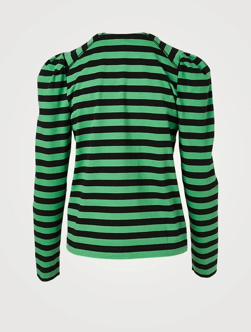 Cotton Jersey T-Shirt Striped Print