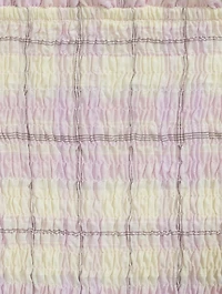 Seersucker Check Smock Top