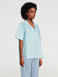 Cotton Poplin Short-Sleeve Shirt