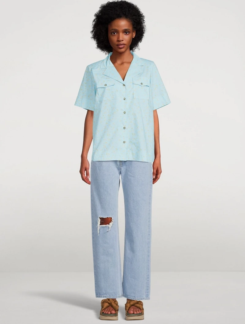 Cotton Poplin Short-Sleeve Shirt