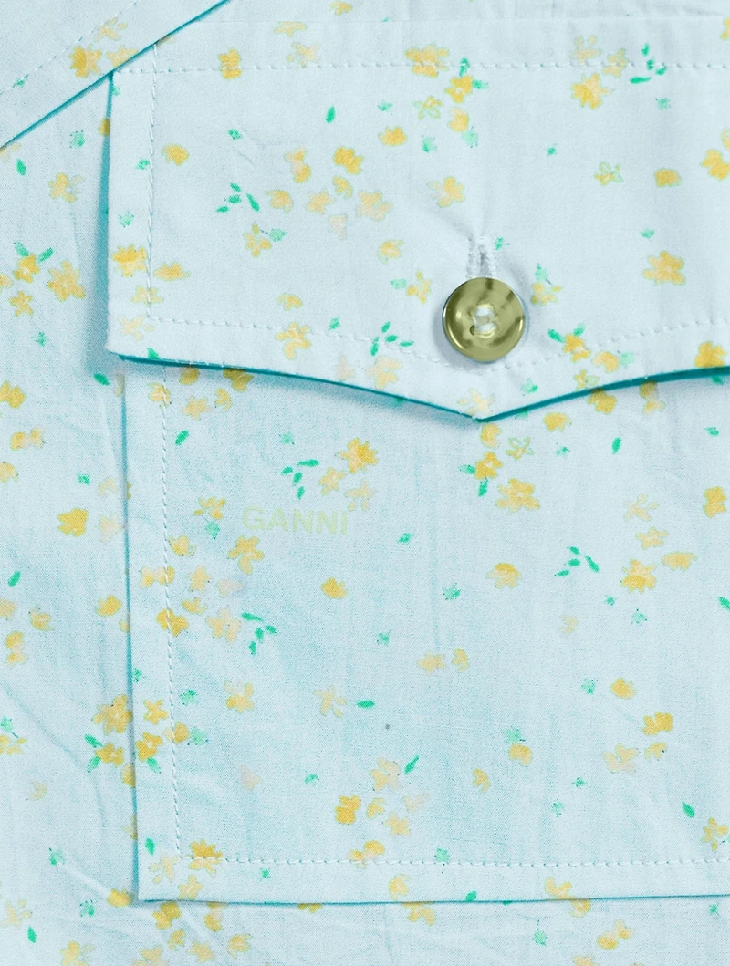 Cotton Poplin Short-Sleeve Shirt