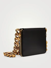 Bike Leather Wallet Chain Crossbody Bag