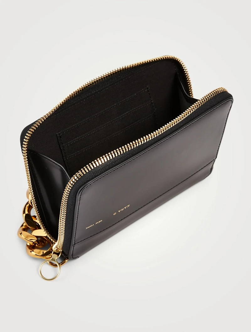 Bike Leather Wallet Chain Crossbody Bag