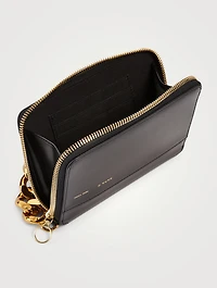 Bike Leather Wallet Chain Crossbody Bag