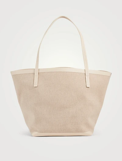 Park Three Canvas And Leather Tote Bag