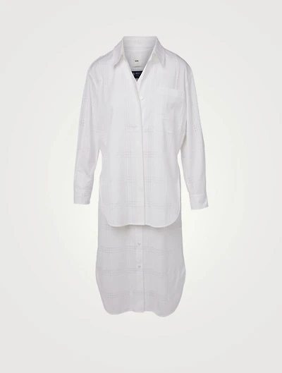 Check Jacquard Layered Shirt Dress