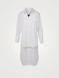 Check Jacquard Layered Shirt Dress