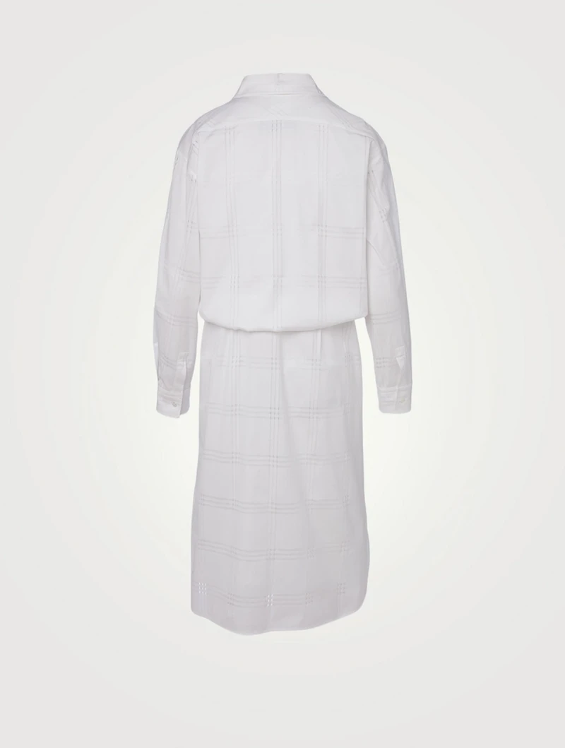 Check Jacquard Layered Shirt Dress
