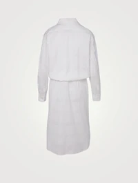 Check Jacquard Layered Shirt Dress