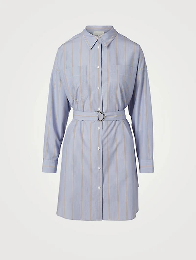 Mini Shirt Dress Striped Print
