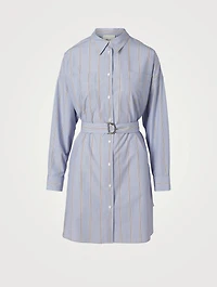 Mini Shirt Dress Striped Print