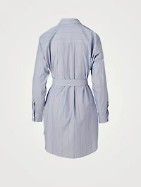 Mini Shirt Dress Striped Print