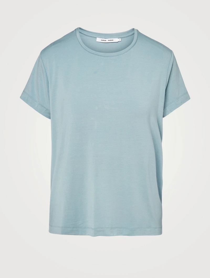 Stiff Modal And Silk Stretch T-Shirt