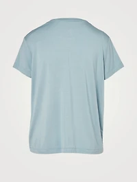 Stiff Modal And Silk Stretch T-Shirt
