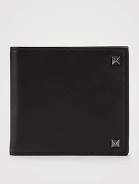 Rockstud Leather Bifold Wallet