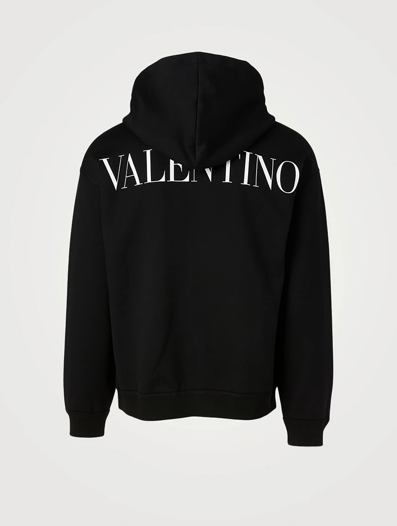 Zip Hoodie With Macramé Pocket