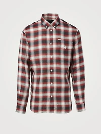 Dan Linen Flannel Shirt Check Print