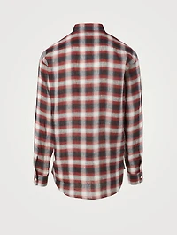 Dan Linen Flannel Shirt Check Print