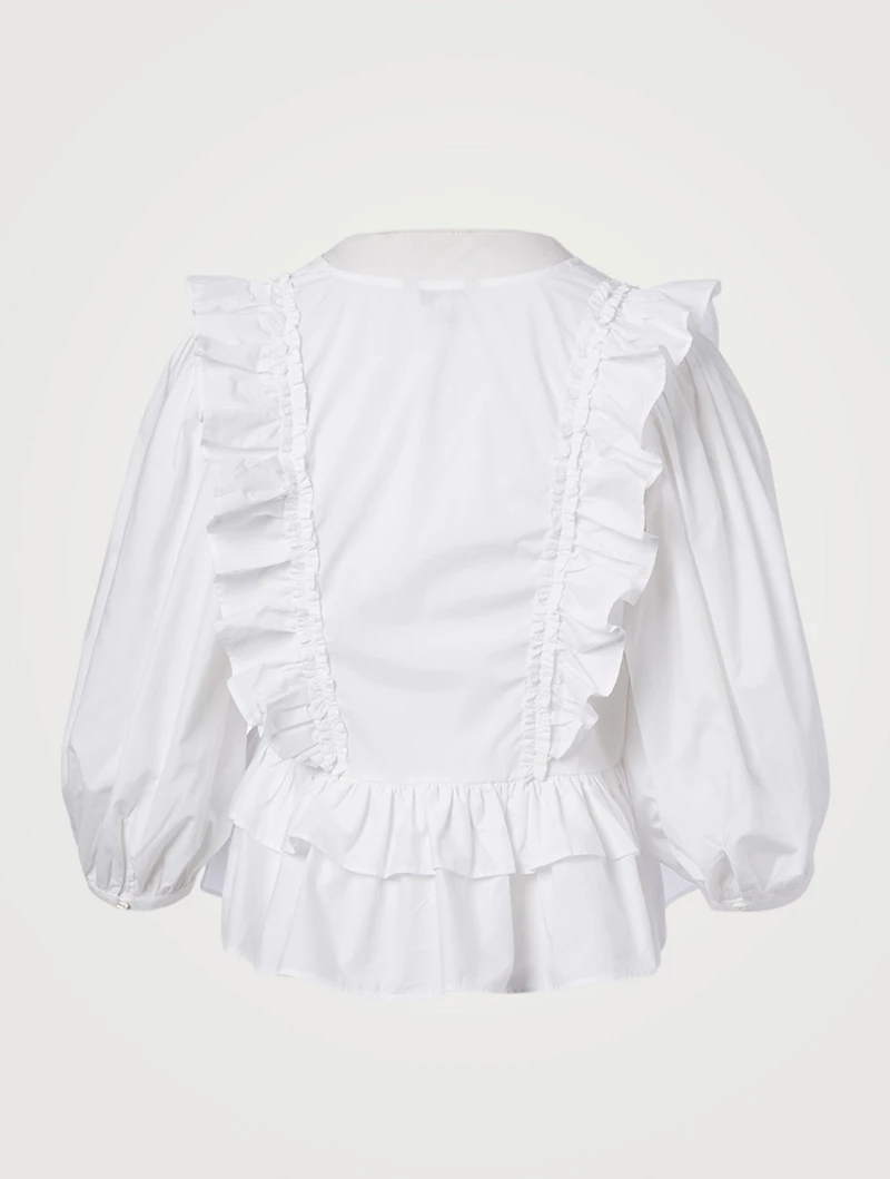 Nellis Cotton V-Neck Top