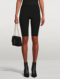 Ribbed Knit Biker Shorts