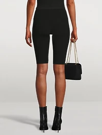Ribbed Knit Biker Shorts
