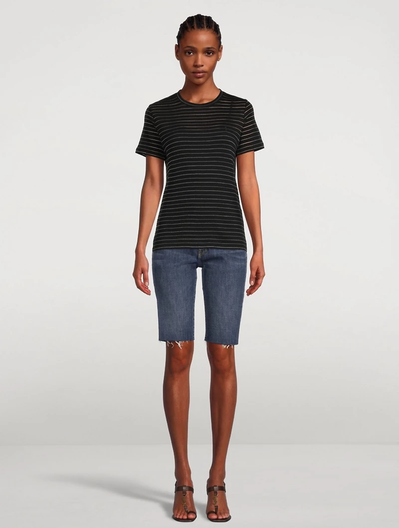 Denim Slim-Fit Bike Shorts