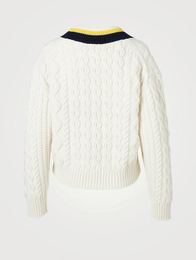 V-Neck Cropped Sweater