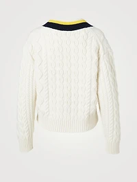 V-Neck Cropped Sweater