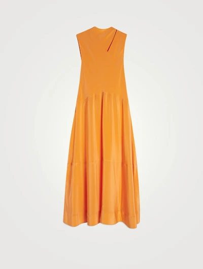 Silk Sleeveless Midi Dress
