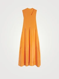 Silk Sleeveless Midi Dress