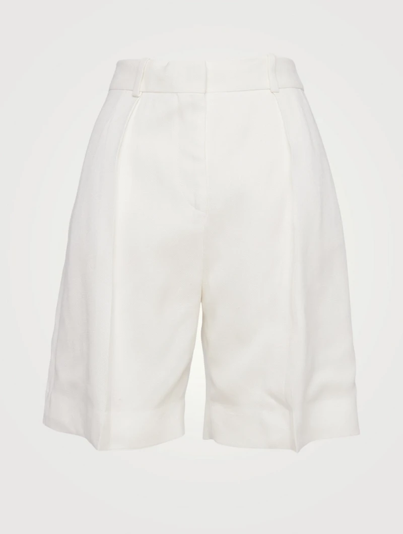 Basket Weave Tailored Shorts