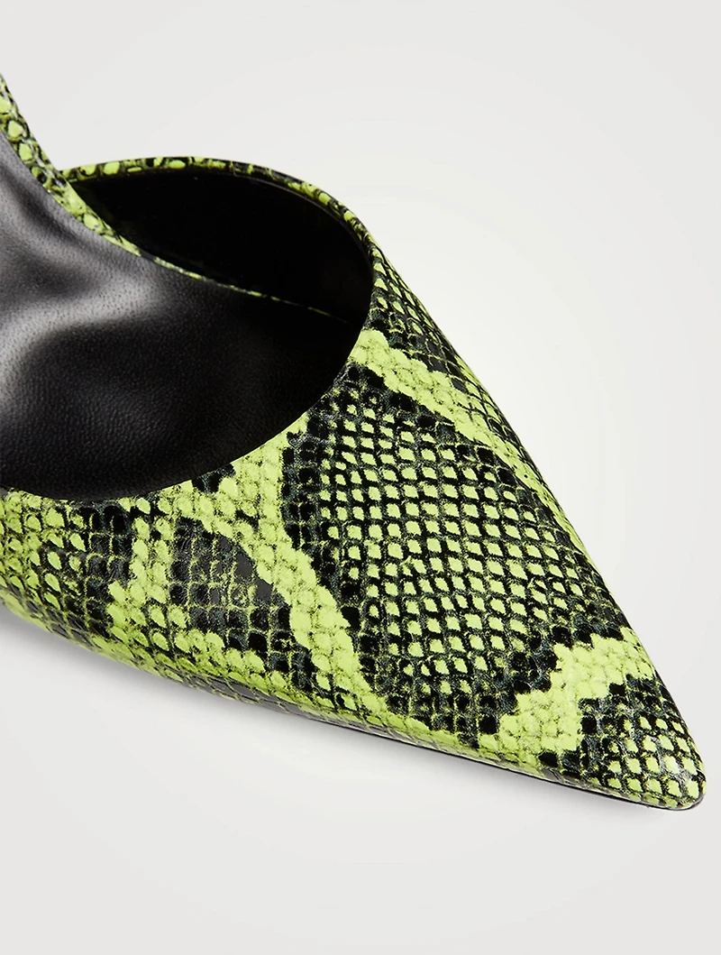 Mama Leather D'Orsay Pumps Python Print